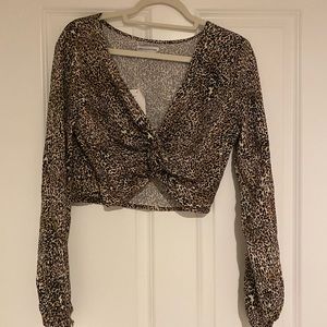 Urban Outfitters Cheetah Crop Top